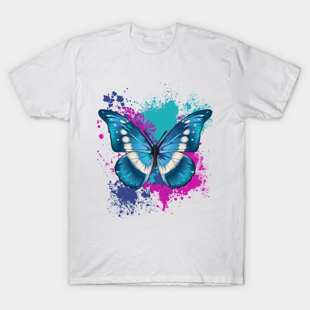 Colorful Butterfly T-Shirt by QW1Nky Shop